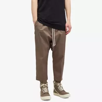 Rick Owens Укороченные брюки с завязками, коричневый