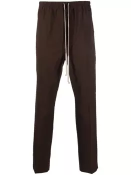 Rick Owens узкие брюки с кулиской, коричневый