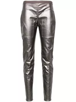 Rick Owens узкие брюки, серебристый
