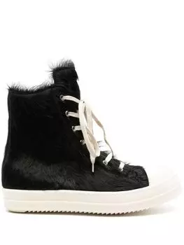 Rick Owens высокие кроссовки, черный