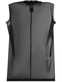 Rick Owens X Champion сетчатый топ с вышитым логотипом, черный