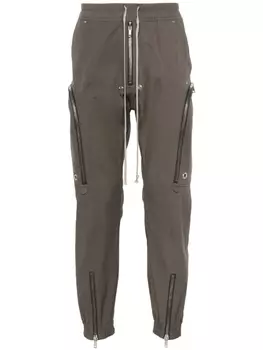 Rick Owens зауженные брюки из органического хлопка, коричневый