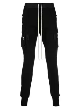 Rick Owens зауженные брюки из органического хлопка, черный