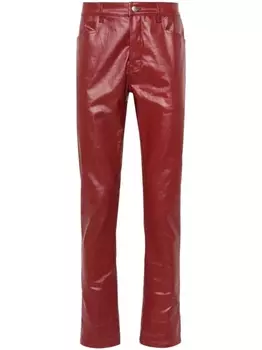 Rick Owens зауженные брюки, красный