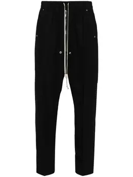 Rick Owens зауженные брюки с низким шаговым швом, черный