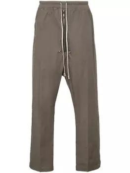 Rick Owens зауженные брюки со складками, серый