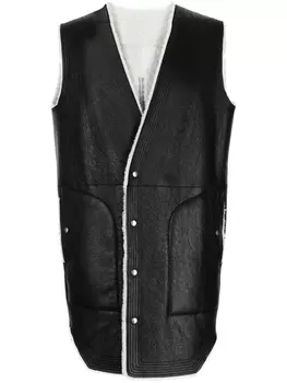 Rick Owens жилет с контрастной отделкой, черный