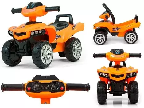 RIDE-OVER QUAD автотолкач сидячий автомобиль монстр оранжевый PakaNiemowlaka