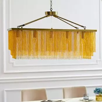 Riess-ambiente Гламурный подвесной светильник ROYAL 80 см, латунь, золотая металлическая цепочка, подвесной светильник, люстра, золото