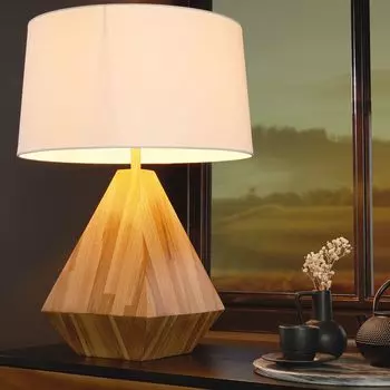 Riess-ambiente настольная лампа из массива дерева DIAMOND 65см тик натуральный белый современный настольная лампа свет лампы