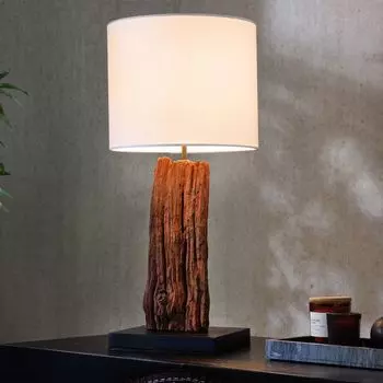 Riess-ambiente настольная лампа RUSILIQUE 60см натуральный белый круглый торшер из коряг деревянная лампа настольная лампа