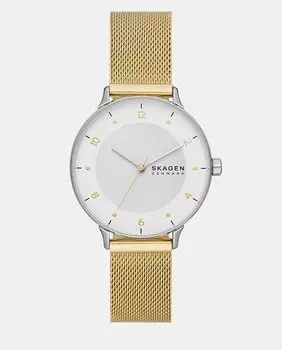 Riis SKW3092 женские часы из золотой стали Skagen, золотой
