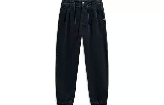 Rijin Doujin Collection Knit Sweatpants Men Black Lining, черный