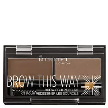 Rimmel Brow This Way Набор для Моделирования Бровей 002 Средне-Коричневый 1.3г