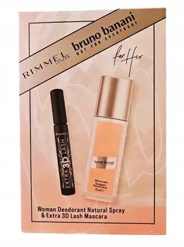 RIMMEL BRUNO BANANI Набор косметики для женщин тушь для ресниц + дезодорант-распылитель