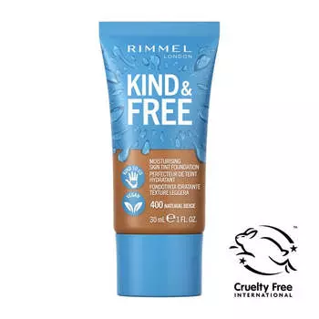 Rimmel Kind &amp; Free Vegan Увлажняющая тональная основа 400 Натуральный бежевый 30мл