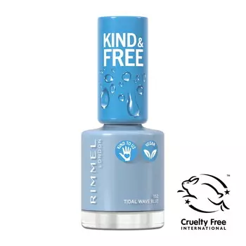 Rimmel, Kind & Free, Веганский лак для ногтей, оттенок 152 Tidal Wave Blue, 8 мл