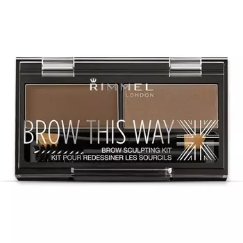 Rimmel London Brow This Way Пудра для моделирования бровей 2,4 г Средне-коричневый, Lancome