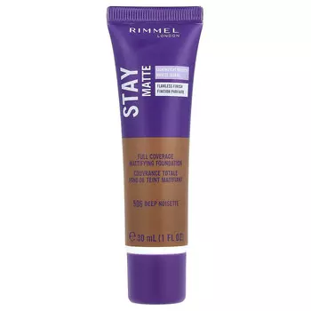 Rimmel London, Stay Matte, матирующая основа для полного покрытия, насыщенный оттенок 506, 30 мл (1 жидк. унц.)