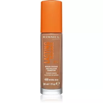 Rimmel, Осветляющая тональная основа Lasting Radiance Spf 25, оттенок 400 Natural Beige, 30 мл