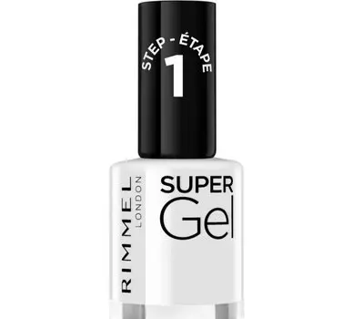 Rimmel Super Gel гибридный лак для ногтей без использования УФ/LED лампы, абажур 001 Basic B 12 мл
