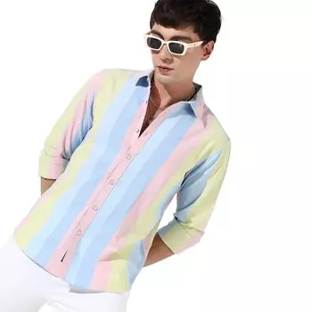 Римская полосатая рубашка Campus Sutra, мультиколор