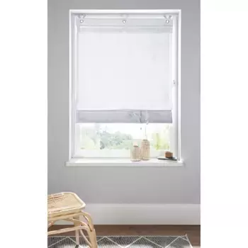 Римская штора для дома «Fuma», с крючком, прозрачная, полиэстер, с крючком Home Affaire, цвет silbergrau