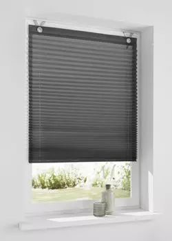 Римская штора/жалюзи/жалюзи плиссе Olbia антрацит, люверс Marc ок. Kutti, серый