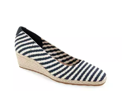 Римские эспадрильи на клиновидном каблуке Aerosoles, Navy Striped Fabric