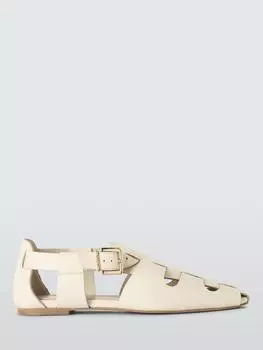 Римские рыбацкие сандалии из кожи лилианы с квадратным носком John Lewis, белый