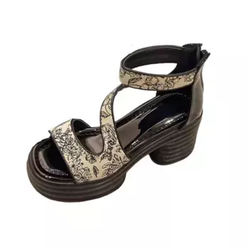 Римские сандалии женские Abcfjg, черный