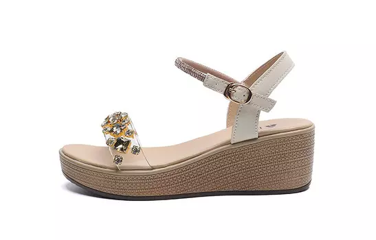 Римские сандалии женские Firs, бежевый/серебряный