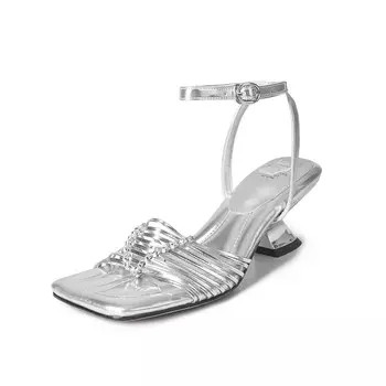 Римские сандалии женские Flowerskam, серебряный