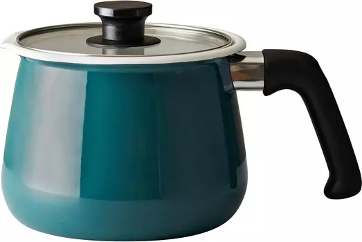 Rinto MB-2162 Универсальная кастрюля 7-в-1, окрашенная поверхность, бирюзовый, 0,6 галлона (2,2 л), эмаль, подходит для холодильника, хранения, индукционного и газового оборудования WAHEI FREIZ, Turquoise