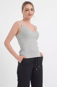 Рипсен топ Esprit, серый