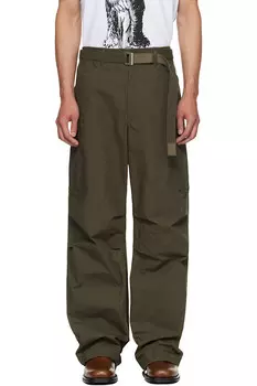 Рипстоп штаны карго Sacai, хаки