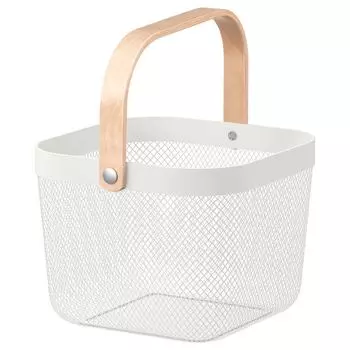 RISATORP РИСАТОРП Корзина, белый, 25x26x18 см IKEA