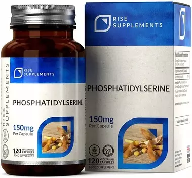 Rise Supplements, Фосфатидилсерин (Phosphatidylserine) 150 мг, Биологически активная добавка, 120 капсул Inna Marka