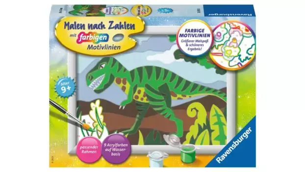 Рисование по номерам голодный динозавр дети от 9 лет и старше Ravensburger Beschftigung