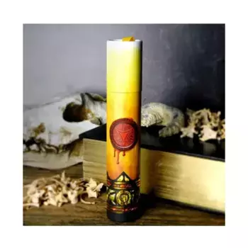 Ритуальная свеча-кубик с желтым знаком, Dice Candles (Infinite Black)