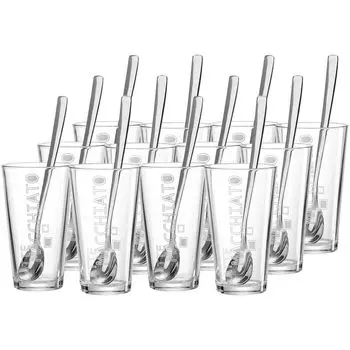 Ritzenhoff & Breker LENA Стаканы для латте макиато с ложкой, 350 мл, набор из 12 шт