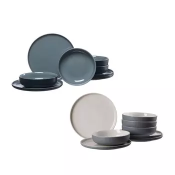 Ritzenhoff & Breker Обеденный сервиз JASPER серый с черным, 16 предм, черный