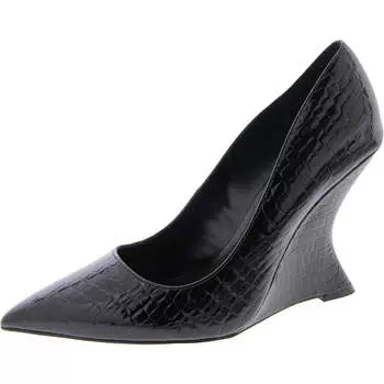 Rival женские лакированные туфли на танкетке с острым носком Steve Madden, черный