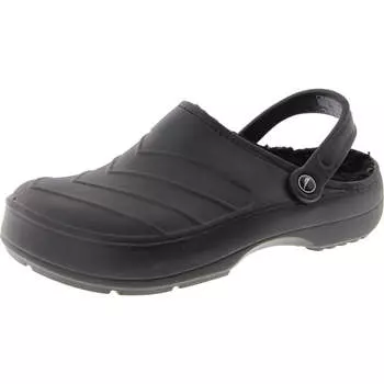 River Cost Cozy Mens сабо с подкладкой из искусственного меха Nautica, черный