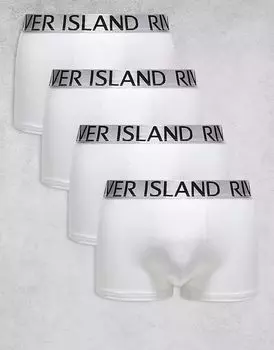 River Island 4 трусы белого цвета