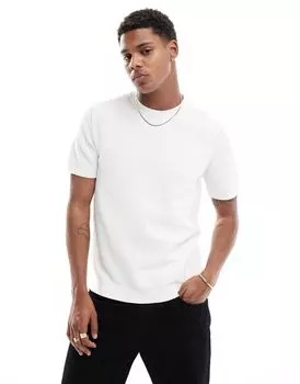 River Island — белая вязаная футболка