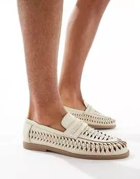 River Island – белые вязаные лоферы