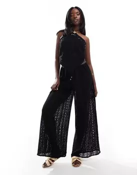 River Island – брюки карго черного цвета с рисунком, часть комплекта