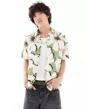 River Island – черная рубашка с цветочным узором
