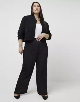 River Island - Черные атласные брюки без застежки